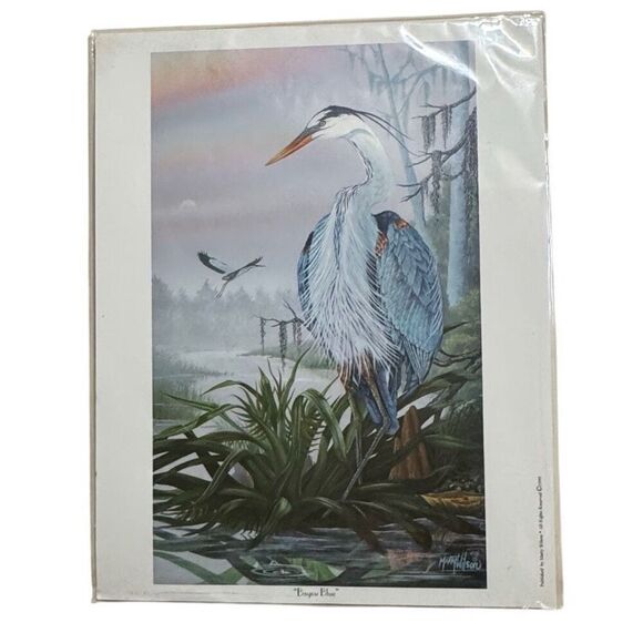 1999 "Bayou Blue" Print by Marty Wilson 14” x 11” Sealed - Picture 1 of 4